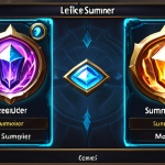 Optimized Summoner Profile**

*   **Prompt:** A vibrant League of Legends summoner profile. The summoner icon is an event-related badge. The summoner title is catchy and game-related. Displayed are three champion mastery icons. The overall impression is professional and inviting.

**