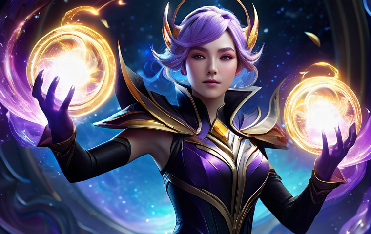 LOL 베스트 스킨 랭킹 - Image Prompt 1: Elementalist Lux - Dark Form**